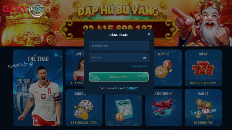 Các bước đăng nhập Lucky88 nhanh chóng cho newbie
