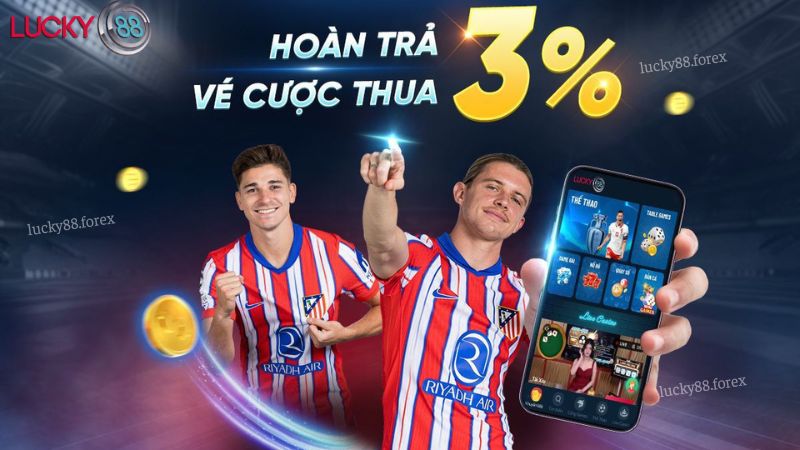 Lucky88 nổi bật với chính sách hoàn trả hấp dẫn